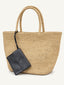 Woven Straw Tote Bag - Natural