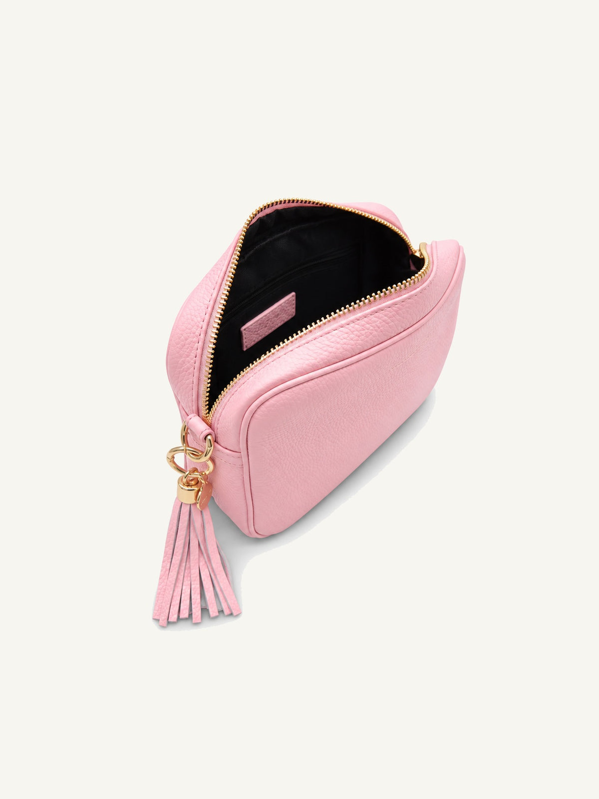 Leather Camera Crossbody Bag - Blush Pink