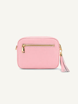 Leather Camera Crossbody Bag - Blush Pink