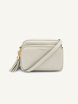 Leather Camera Crossbody Bag - Off White