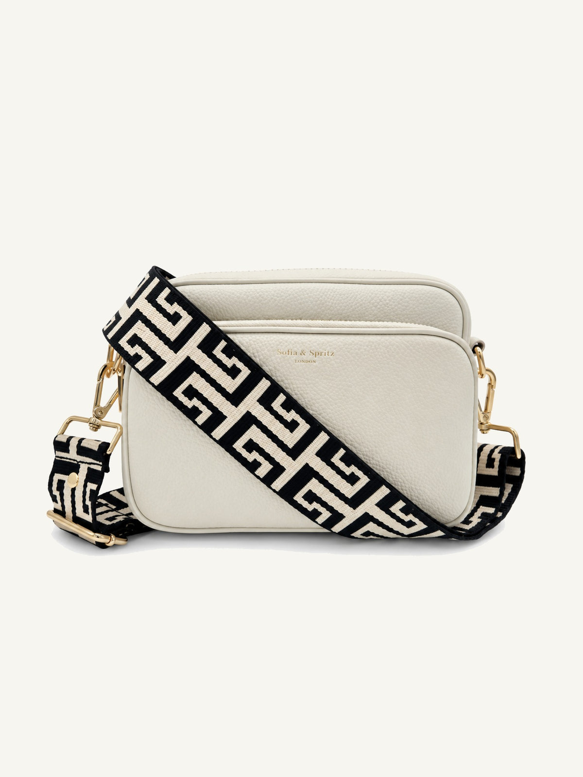 Leather Camera Crossbody Bag - Off White