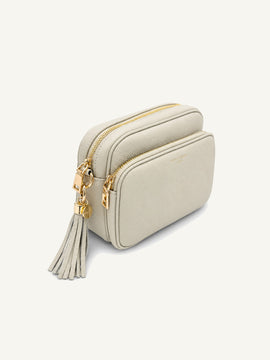 Leather Camera Crossbody Bag - Off White