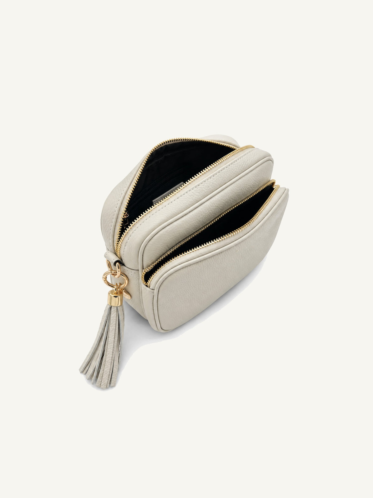 Leather Camera Crossbody Bag - Off White