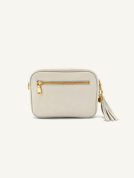 Leather Camera Crossbody Bag - Off White
