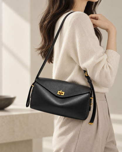 Luna Minimalist Leather Shoulder Bag