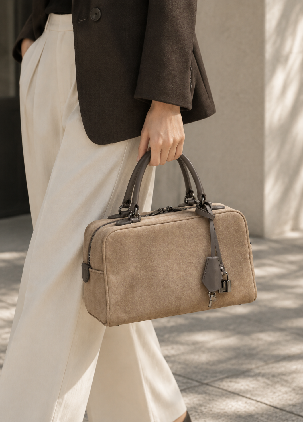 Luna Suede Weekender Bag