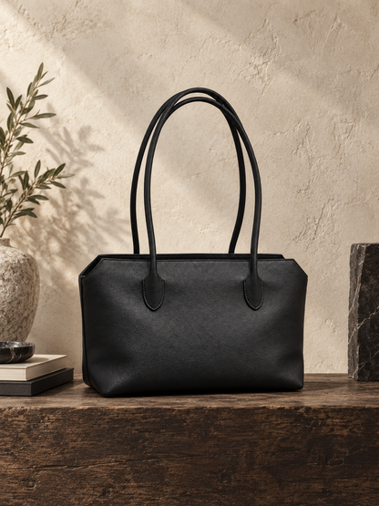 Luna · Minimal Tote Bag - Black